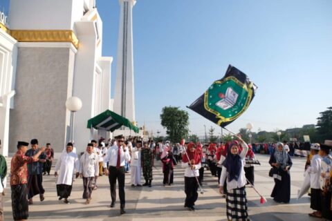 Bupati Gowa Lepas Ratusan Peserta Karnaval Santri