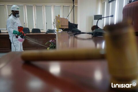 FOTO: Cegah Corona di DPRD Sulawesi Selatan