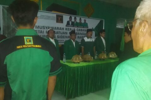 Buka Muskercab DPC PPP Sidrap, Muhammad Aras Dorong Militansi Kader