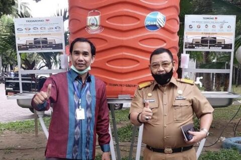 Cegah Covid-19, DPRD Makassar Sediakan Dua Westafel Jumbo dan Alat Semprot Disenfektan Tubuh