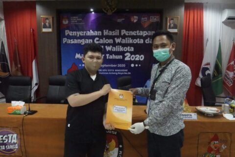 Diusung 15 Kursi, KPU Resmi Tetapkan Irman – Zunnun Sebagai Kandidat di Pilwalkot Makassar