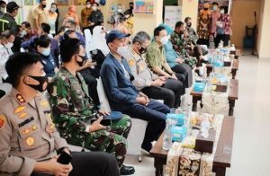 Ketua DPRD Makassar, Rudianto Lallo Bersama FORKOPIMDA Hadir Dalam pencanangan Vaksin Covid 19