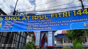 Shalat Ied di Kampus Unismuh, Khatib Dr Abd Rahim Razak, M.Pd