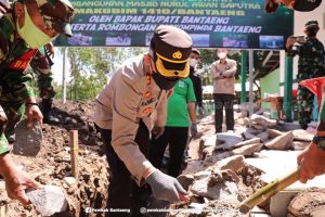 Bersama Forkopimda, Bupati Bantaeng Letakkan Batu Pertama Pembangunan Masjid di Makodim
