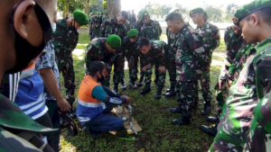 PDAM Makassar Latih 200 Personil Yonzipur-8/SMG Cara Ganti Meteran