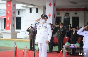 Peringati HUT RI ke 76, Pemda Enrekang Gelar Upacara Bendera Terbatas