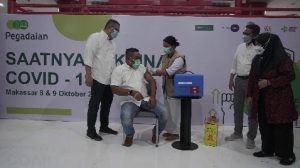 PT Pegadaian Buka Sentra Vaksinasi Gratis di Kota Makassar