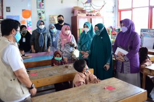 Plt Ketua Tim Penggerak PKK Sulsel Hadiri Pencanangan Kembali Bulan Imunisasi Anak Sekolah