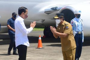 Kunjungi Sulsel Ketiga Kalinya Selama 2021, Plt Gubernur Sambut Jokowi