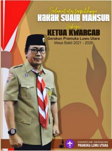 Suaib Mansur Terpilih Ketua Kwarcab Gerakan Pramuka Luwu Utara 2021-2026