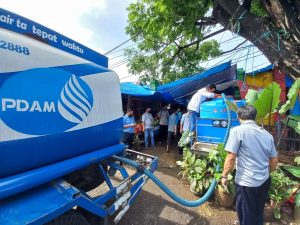 Antisipasi Penyebaran Virus, Perumda Pasar Makassar Bersama PDAM Siapkan Tandom Air Bersih di Sejumlah Pasar
