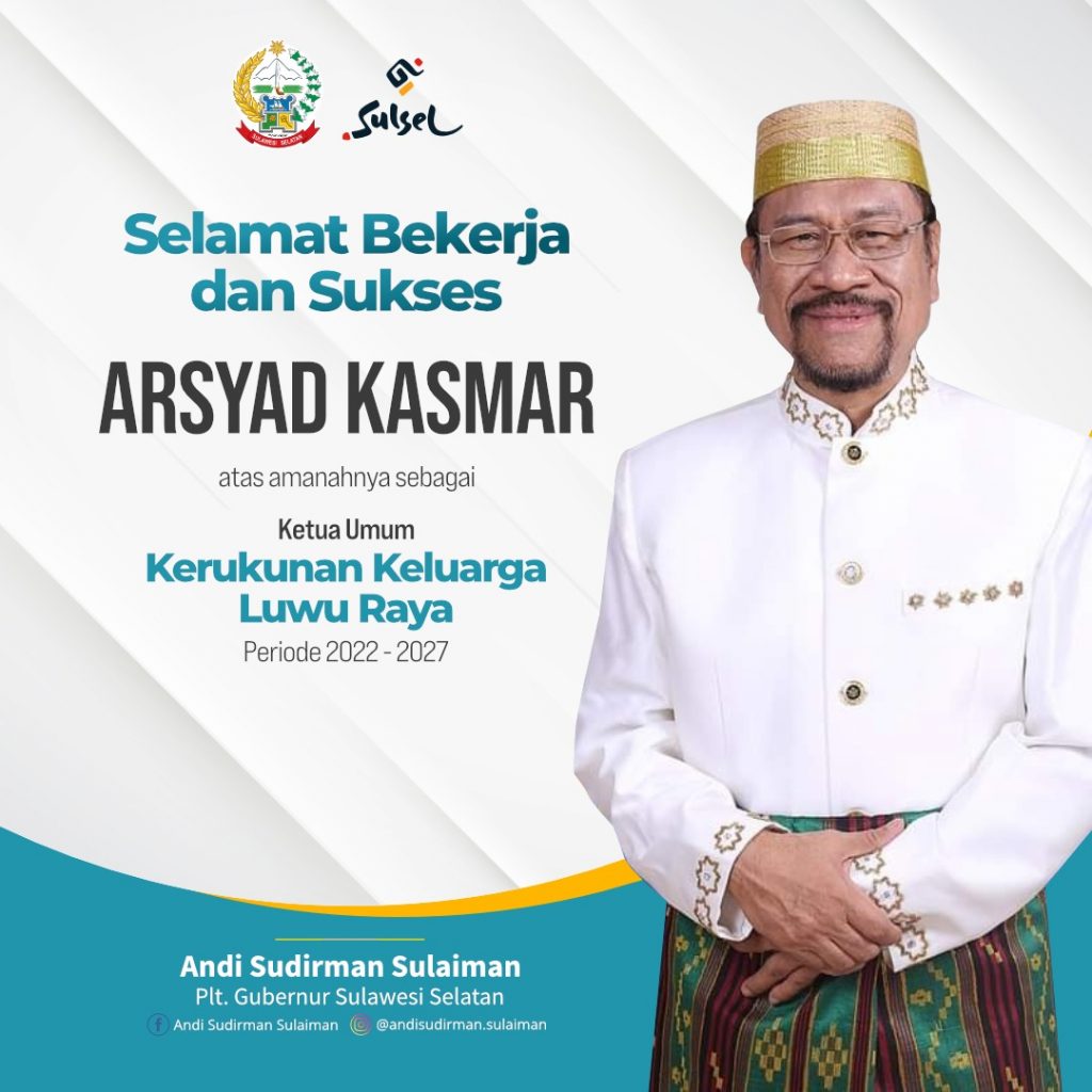 Andi Sudirman Ucapkan Selamat Atas Terpilihnya Arsyad Kasmar Sebagai Ketum KKLR