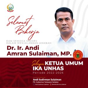 Andi Sudirman Ucapkan Selamat Terpilihnya Penerus JK Sebagai Ketum IKA Unhas