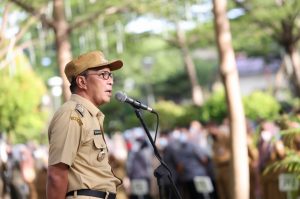 Perdana Apel Pagi, Danny Instruksikan ASN WFH dan Pembinaan Spritual