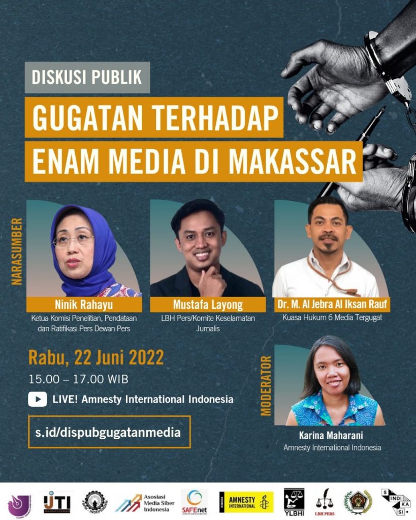 Dewan Pers Sebut Sidang Gugatan Enam Media di Makassar “Cacat” Formil