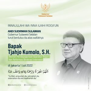 Dari Tanah Suci, Andi Sudirman Sampaikan Belasungkawa Meninggalnya Menpan-RB Tjahjo Kumolo