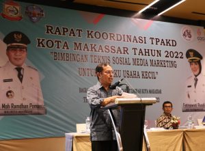 Rakor TPAKD, Sekda Makassar M Ansar Dorong Pelaku UMKM Pasarkan Produk Lewat Media Sosial
