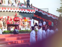Upacara Pengibaran HUT RI ke-78 di Kota Makassar, Pasukan Karebosi Bentuk Formasi Garuda