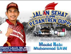 Rudianto Lallo Ajak Alumni Meriahkan Jalan Sehat IKA Pesantren Guppi Samata Gowa