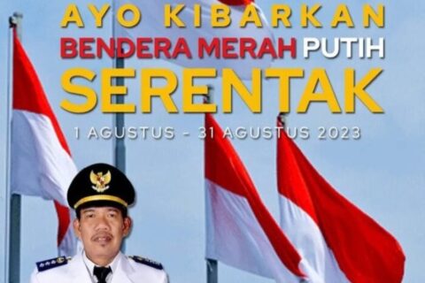 Camat Sangkarrang Ajak Masyarakat Kibarkan Bendera di Bulan Agustus
