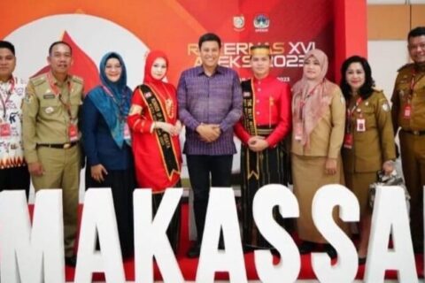 Camat Sangkarrang Sambut Tamu Rakernas APEKSI 2023