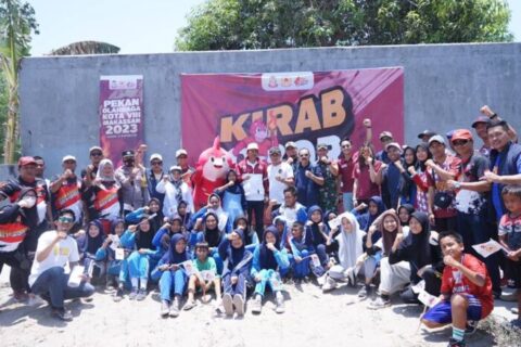 Kirab Obor Porkot Makassar 2023 di Pulau Sangkarrang