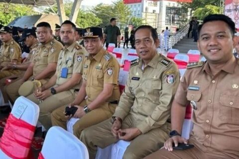 Camat Sangkarrang Hadiri Upacara Hari Lahir Pancasila di Karebosi