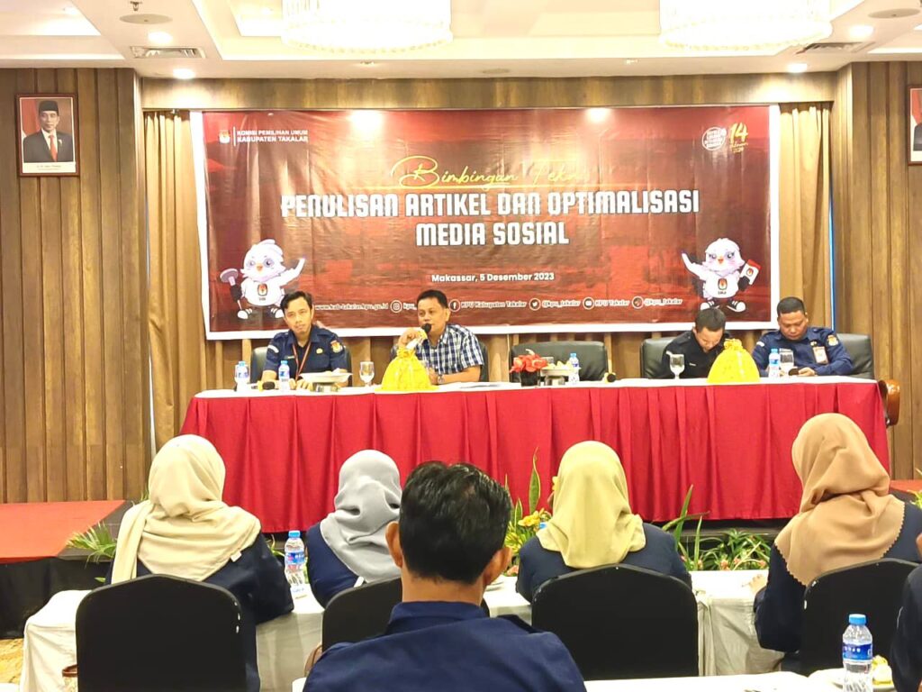 Guna Peningkatan Partisipasi Masyarakat, KPU Takalar Gelar Bimtek Penulisan Artikel dan Optimalisasi Medsos