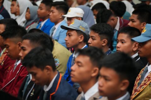 Jajaran Forkopimda Deklarasi Pemilu Damai Bersama Ketua OSIS dan UPT Disdik Sulsel