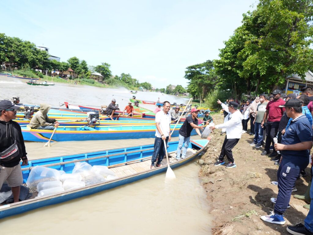 1 Juta 10 Ribu Benih Ikan Ditebar di Danau Tempe, Program Ketahanan Pangan Pj Gubernur Sulsel
