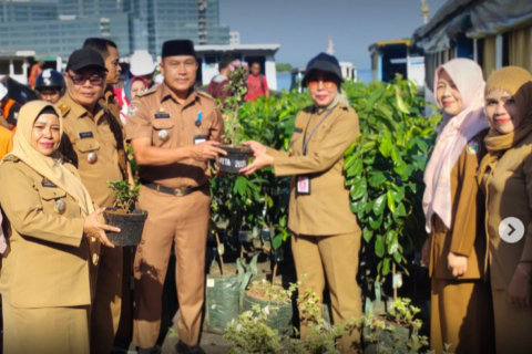 Penyaluran Bibit Tanaman Hias dan Buah untuk Lorong Wisata di Kecamatan Kepulauan Sangkarrang