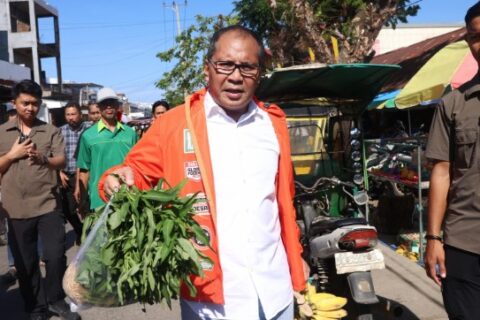 Blusukan di Pasar Sentral Pangkep, Danny Pomanto Borong Sayur dan Pisang Serta Dengar Aspirasi Pedagang