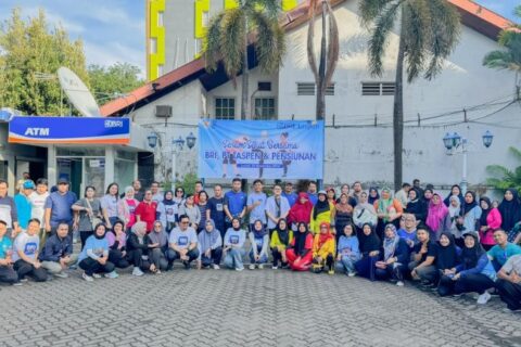 PT TASPEN Makassar Gelar Senam Bersama Pensiunan BRI, Pererat Silaturahmi dan Jaga Kebugaran