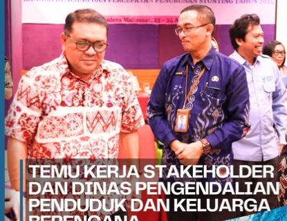 Plt Kepala DPPKB Kota Makassar Hadir dalam acara Temu Kerja Stakeholder dan Dinas Pengendalian Penduduk dan Keluarga Berencana Tingkat Provinsi