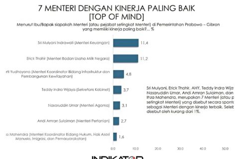 Dua Menteri Asal Sulsel Masuk Daftar Tujuh Menteri dengan Kinerja Terbaik Versi Indikator Politik Indonesia
