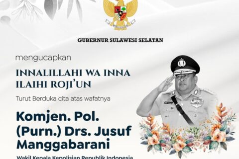 Gubernur Sulsel Berduka atas Wafatnya Komjen Pol (Purn) Jusuf Manggabarani