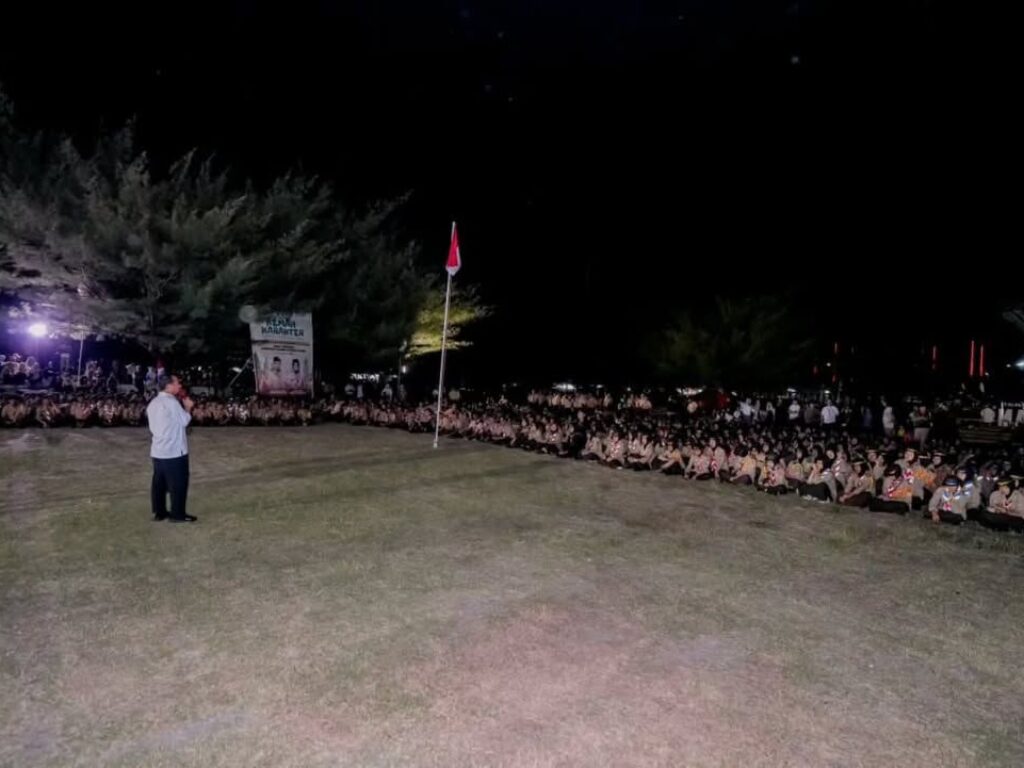 Gubernur Sulsel Semangati Ribuan Pramuka di Malam Puncak Kemah Pendidikan Karakter