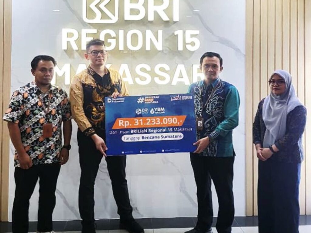 Insan BRILiaN Makassar Galang Donasi Pemulihan Bencana Sumatera
