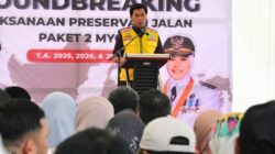 Kondisi perbaikan Jalan Hertasning depan PLN Makassar Maret 2026