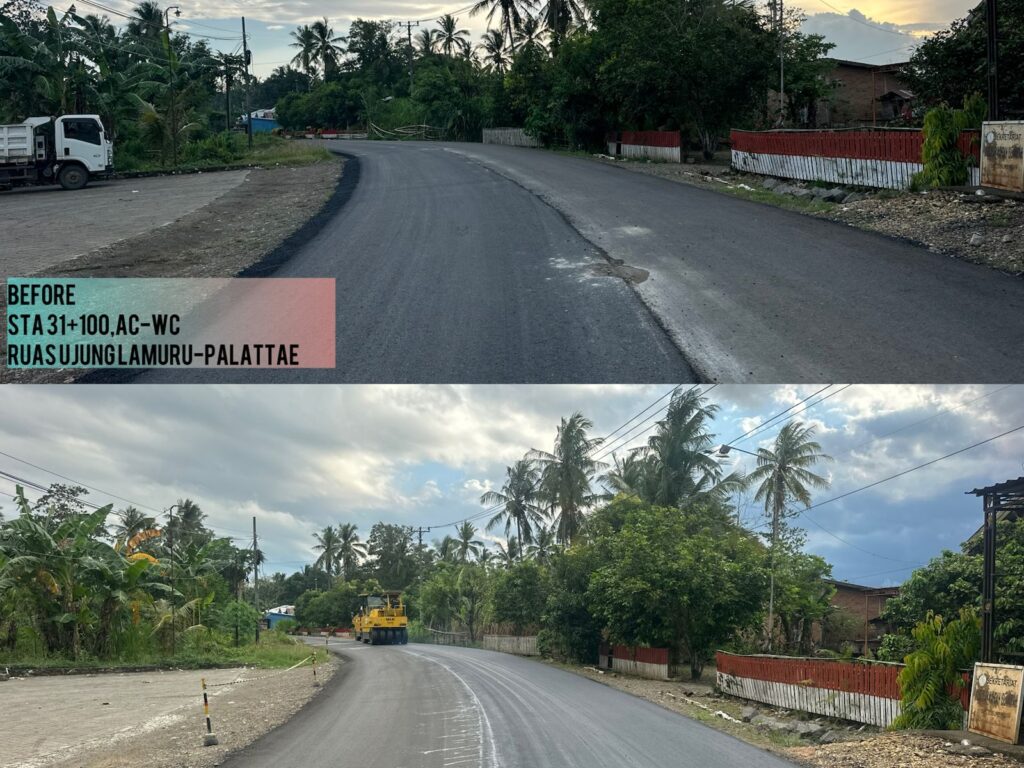 Proyek perbaikan jalan MYP di Sulawesi Selatan dengan aspal baru