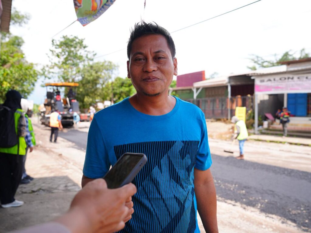 Kondisi terbaru Jalan Poros Yasin Limpo di Pattalasang Gowa setelah diperbaiki