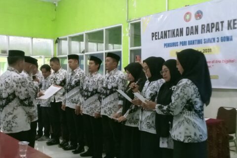PGRI Ranting SMKN 3 Gowa Ganti Pengurus, Dorong Sinergi Cetak Lulusan Unggul