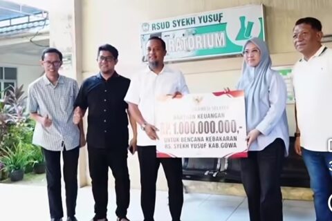 Pascakebakaran RSUD Syekh Yusuf, Gubernur Sulsel Kucurkan Bantuan Rp1 Miliar