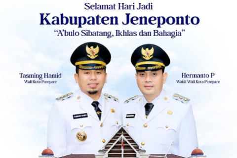Pemkot Parepare Ucapkan Selamat Hari Jadi ke-163 Kabupaten Jeneponto