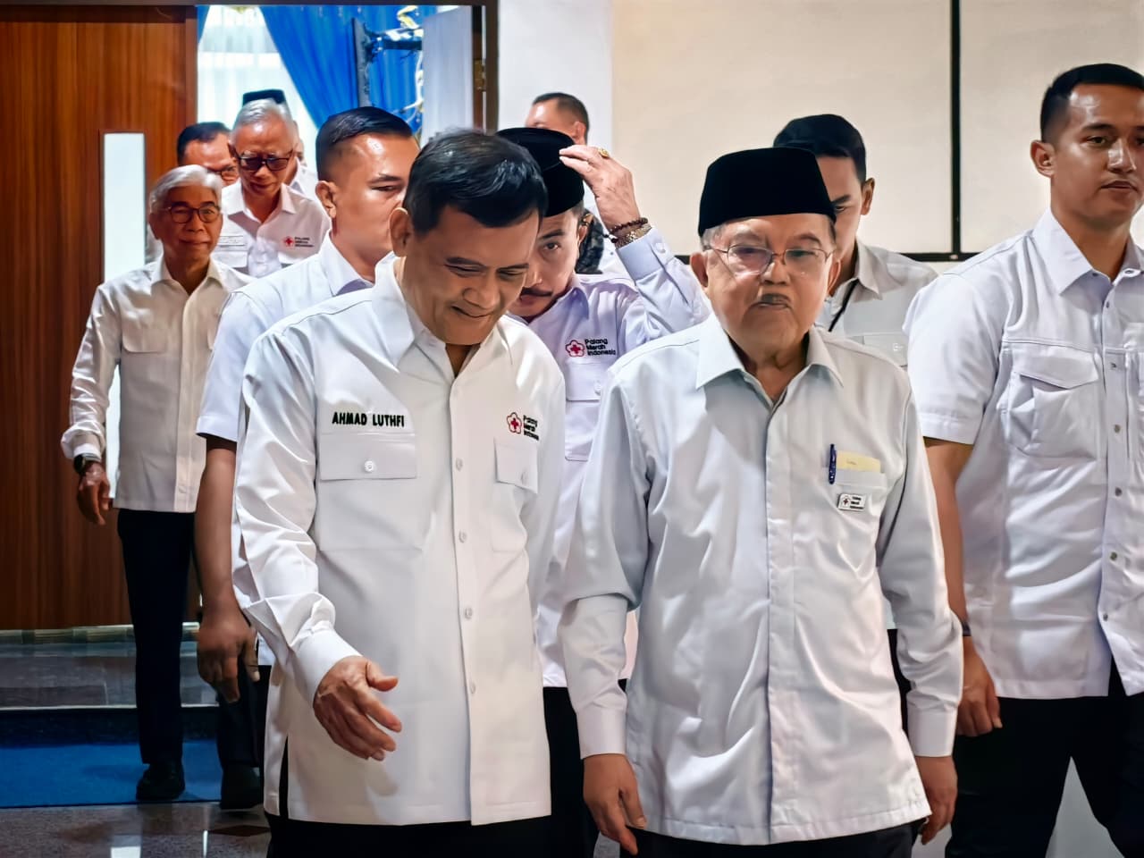 Ketua Umum PMI Jusuf Kalla melantik Haryanto sebagai Ketua PMI Provinsi Jawa Tengah periode 2026-2031 di Gedung Gradhika Bhakti Praja, Kantor Gubernur Jawa Tengah, Semarang, pada Jumat (31/7/2026).