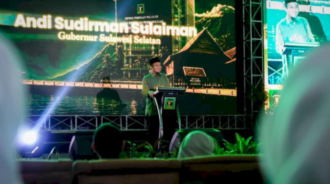 Gubernur Sulawesi Selatan Andi Sudirman Sulaiman menghadiri pelantikan Pengurus DPW PPP Sulsel periode 2026–2031 di Hotel Claro Makassar pada Sabtu (20/6/2026).