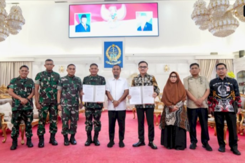 Penanganan Banjir Lutra Diperkuat, Pemprov Sulsel-Kodam XIV Hasanuddin Teken PKS