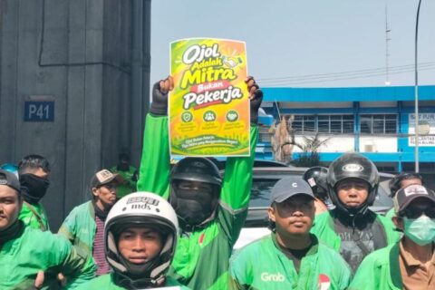 Risko Kehilangan Fleksibilitas, Pengemudi Ojol di Makassar Aksi Tolak Alih Status Hubungan Kerja