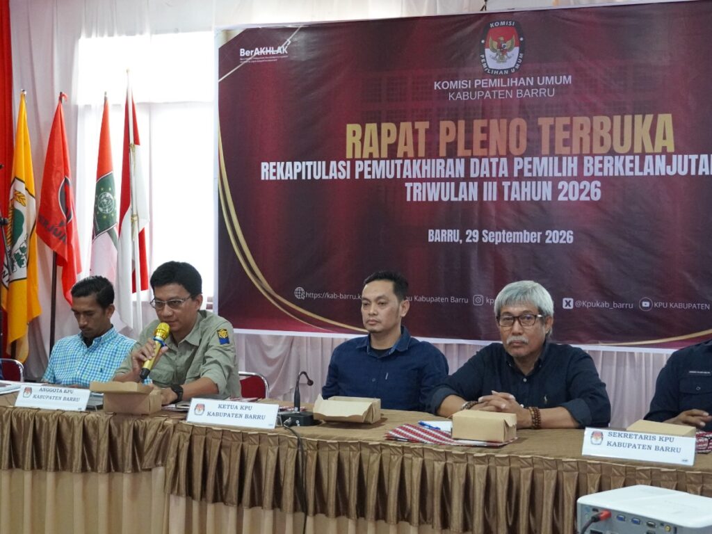 Kawal Hak Pilih Warga, KPU Barru Tetapkan 145.850 Pemilih Lewat Kolaborasi Lintas Sektor