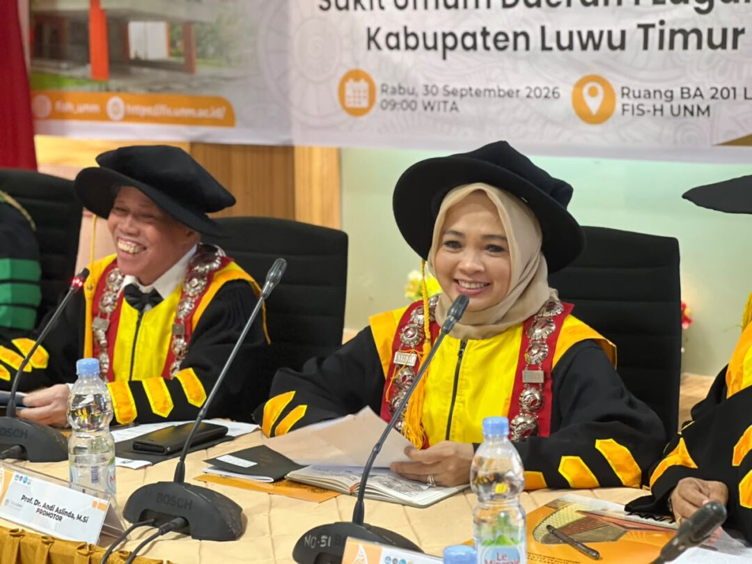 Usai daftar calon Rektor UNM, Prof Andi Aslinda tetap jalankan tugas dosen & Wakil Rektor, termasuk jadi promotor ujian doktor di Makassar.